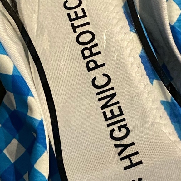 J. McLaughlin Bikini Bottom NWT Size Large Checkered Gingham Print Blue White - Picture 8 of 11